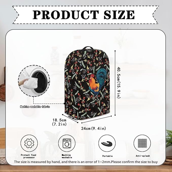 Chicken Pattern Blender Dust Cover Stand Mixer or Coffee Maker Appliance Cover - Image 6