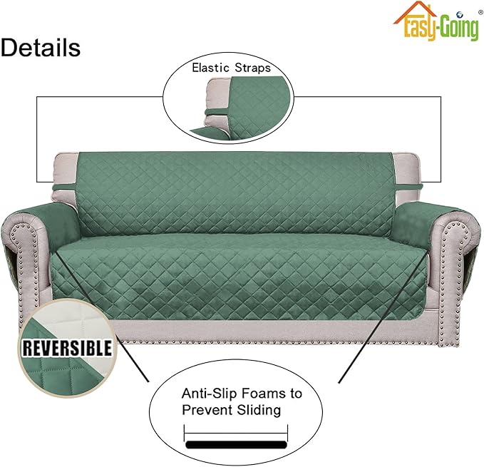 Easy-Going Oversized Chair Sofa Slipcover Reversible Sofa Cover Water Resistant - Image 3