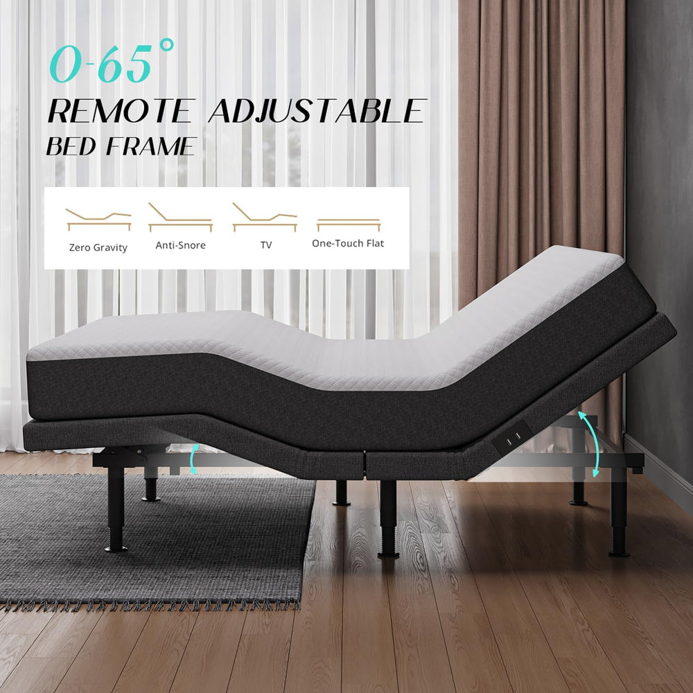 Full Size Adjustable Bed Frame - Elderly & Senior Friendly, Zero Gravity,...