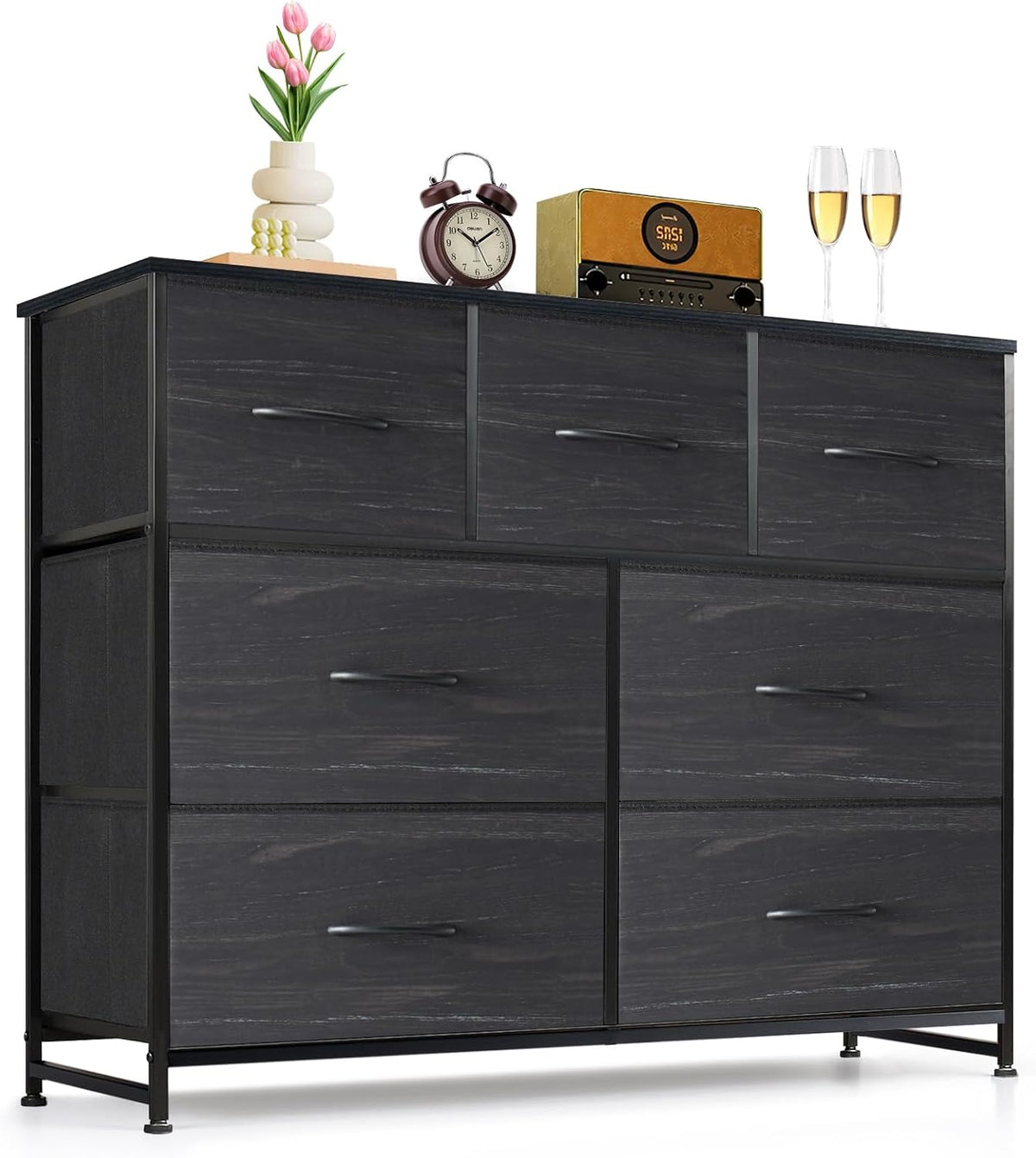 7-drawer dresser for bedroom, anti-tip wide storage organizer, main product view