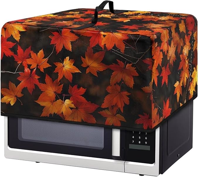 Microwave Oven Cover, Thanksgiving Maple Leaf Dustproof Machine Protector by Unknown