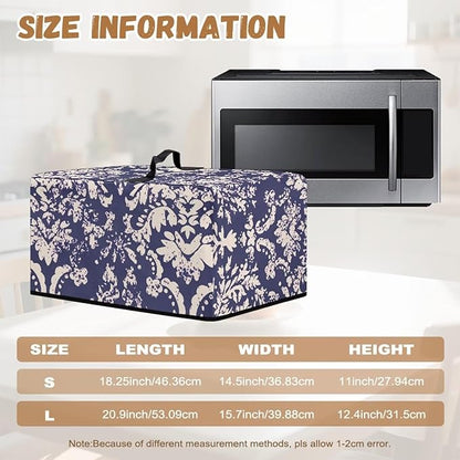 Microwave Oven Universal Dust Cover, Vintage Pattern Waterproof Polyester - Image 6