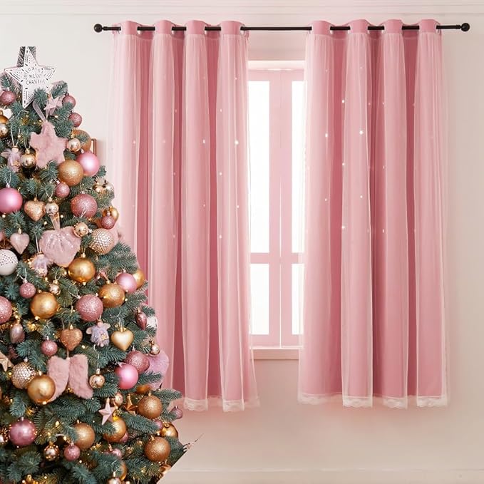Pink Blackout Curtains for Girls Bedroom Cute - Image 5