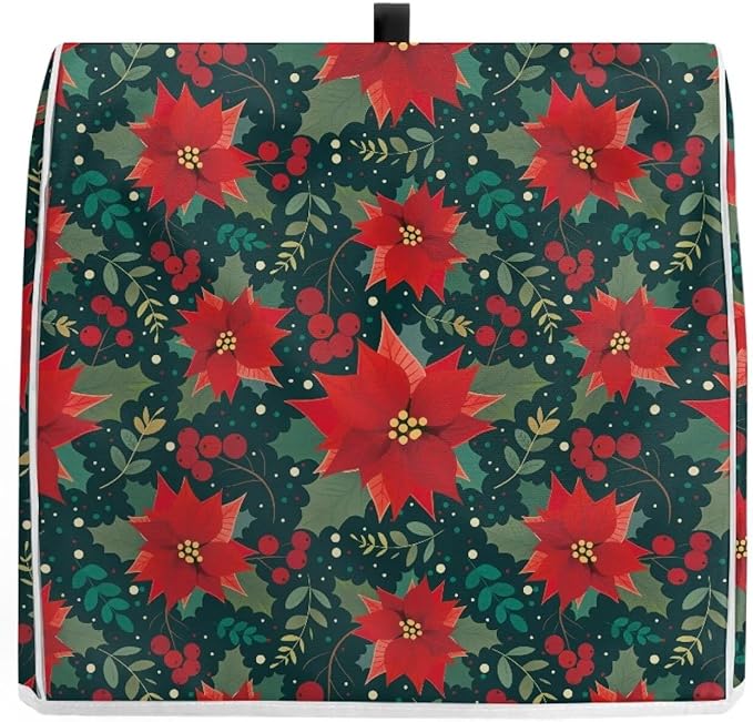 Christmas Stand Mixer Cover Dust Protective Poinsettia Stand Mixer Covers - Image 7