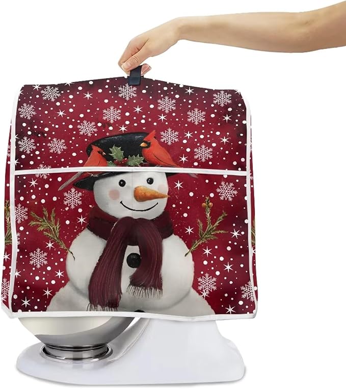 Christmas Mixer Cover for Kitchen Aid 6-8 Qt Mixer, Snowman Small Appliance - Image 6