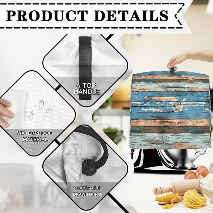 Stand Mixer Covers Protector Kitchen Aid Mixer Cover Wood Design Appliance Dust - Image 7