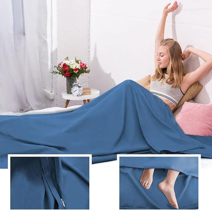 Sleeping Bag Liner, Travel Sheet & Adult Sleep Sack, Camping Sheets Travel - Image 5