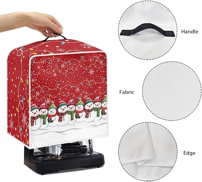 Christmas Snowflake Coffee Maker Cover Dust Protection - Image 5