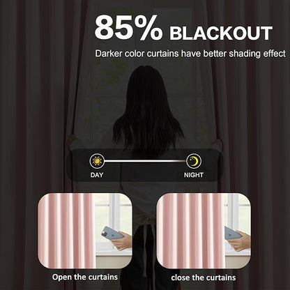 KEQIAOSUOCAI Pinch Pleated Curtains 120 Inches Long, Energy Saving Window - Image 3