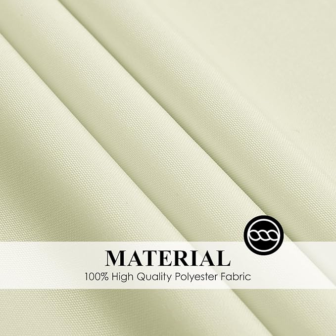 Round Tablecloth 132 Inch 2 Pack Ivory Tablecloths Washable Decorative Linen - Image 6