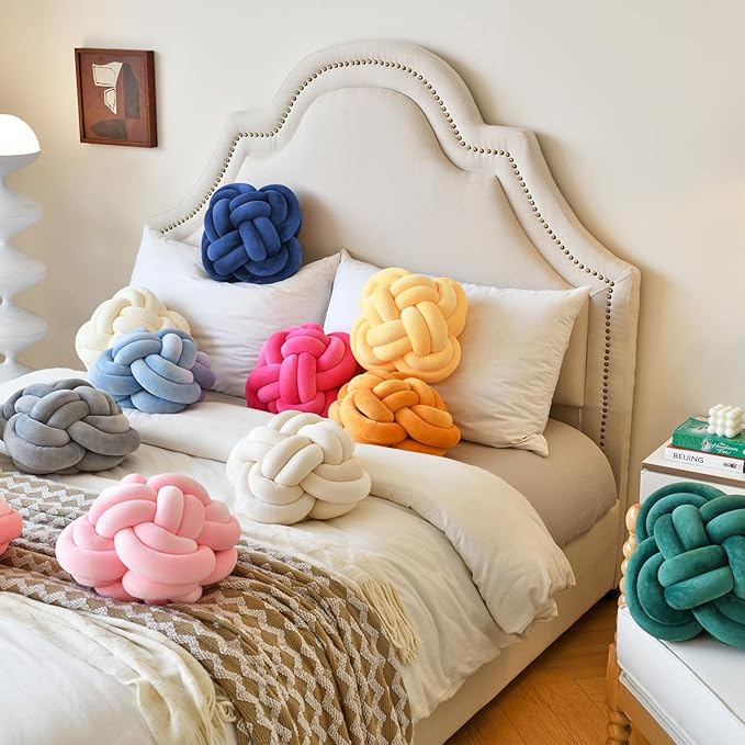 Xuyier Knot Pillow Ball, Decorative Throw Pillows - Image 7