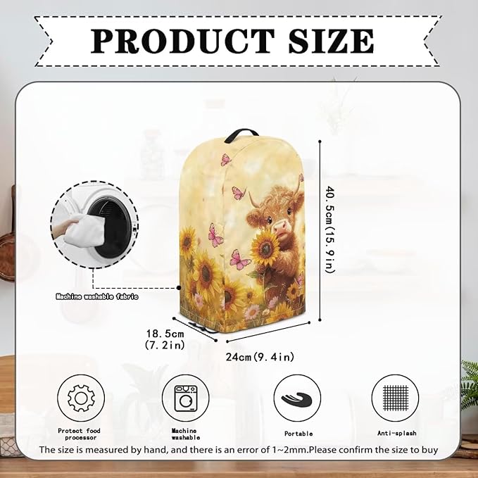 Calf Sunflower Blender Cover Kitchen Coffee Maker Cover Dust Protection Home - Image 5