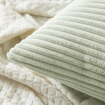 MIULEE Pack of 2 Pillow Covers Soft Soild Decorative Square Throw Pillow Covers - Image 2