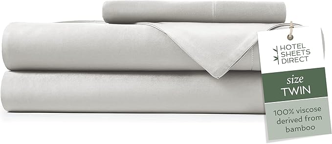 Hotel Sheets Direct 3 Piece Bed Sheet Set Twin Size, 100% Viscose Derived from by HOTELSHEETSDIRECT