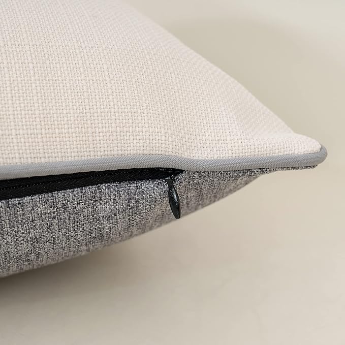 Yangest Patchwork Pillow Cover 18x18 Inch Luxury Cotton and Linen Cushion Cover - Image 4