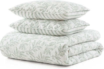 martha stewart - king quilt set, lightweight bedding, close-up detail