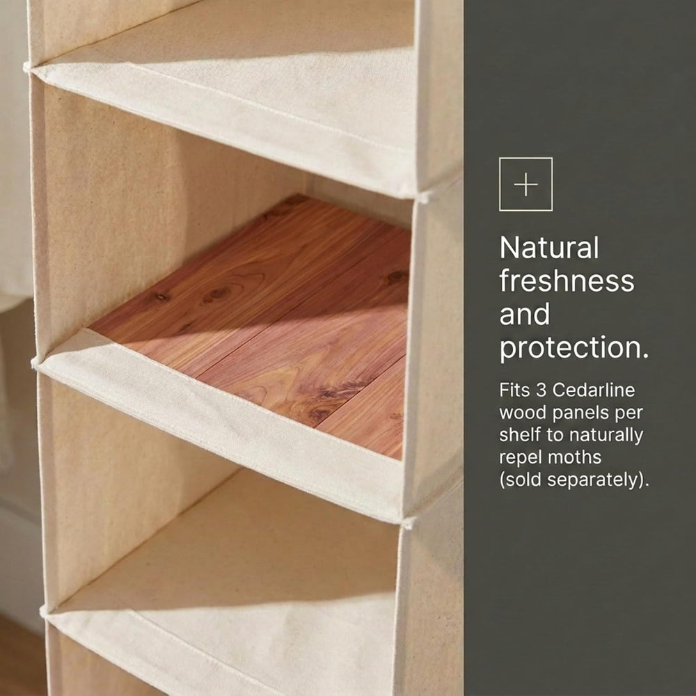 Household Essentials Cedarline 6‑Shelf Hanging Closet Organizer in Heavy‑Duty...