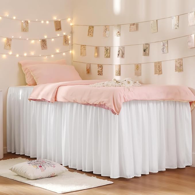 RIMELA Dorm Bed Skirt Twin XL 32 Inch Drop, Bedroom Decor - Image 8
