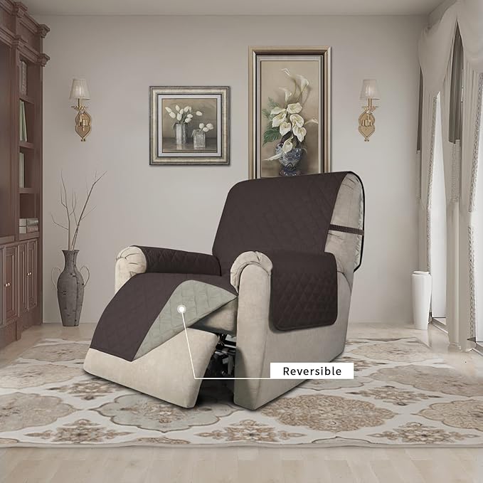 Easy-Going Recliner Chair Slipcover Reversible Sofa Cover Water Resistant Couch - Image 2