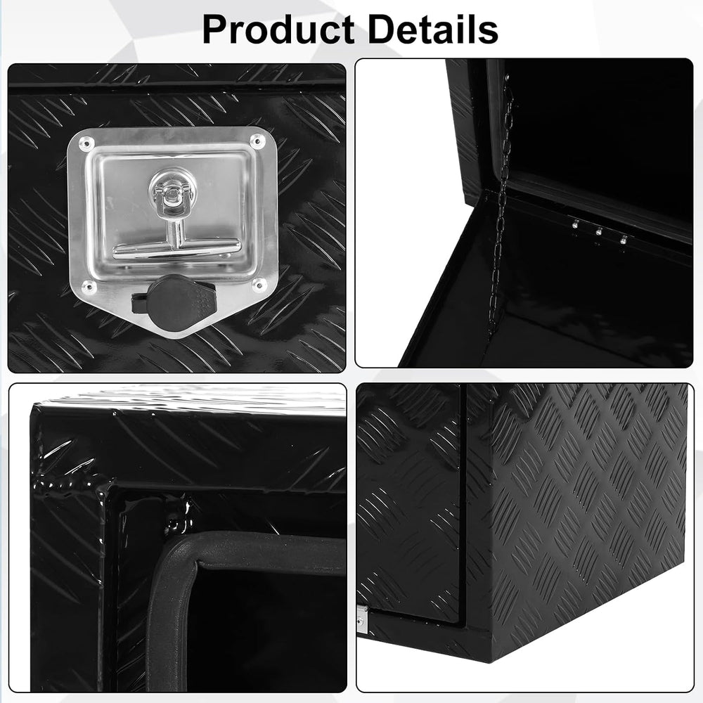 confote 24"x 24"x 24" Heavy Duty Aluminum Stripes Plated Tool ...