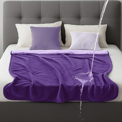 Waterproof Blanket for Bed Couch Sofa, Fleece and Flannel Waterproof Mat by Tisancy