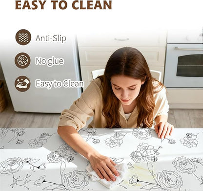 Shelf Liners for Kitchen Cabinets 12in x 20FT Non Adhesive Drawer Liner Black - Image 4