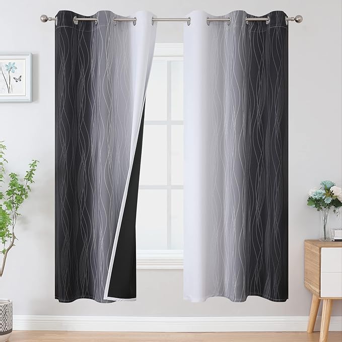 Estelar Textiler Full Room Darkening Blackout Curtains 72 Inch Length 2 Panels by ESTELARTEXTILER
