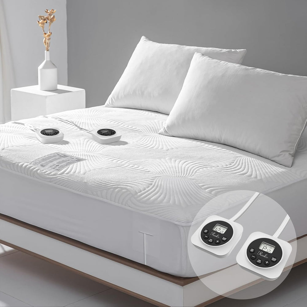 Heated Mattress Pad King, 3D Air Fabric, Preheat & Memory for Cold Winter