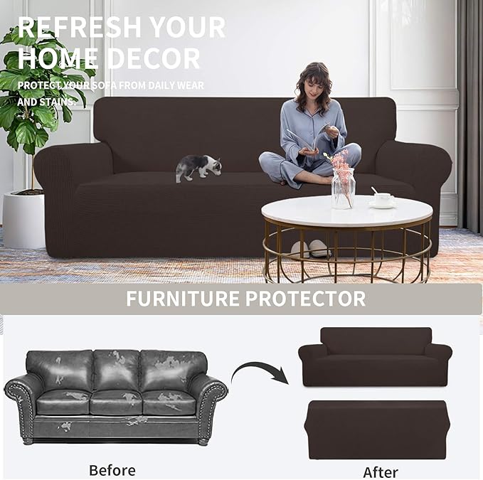 Easy-Going Stretch Oversized Loveseat Slipcover 1-Piece Sofa Cover Furniture - Image 4