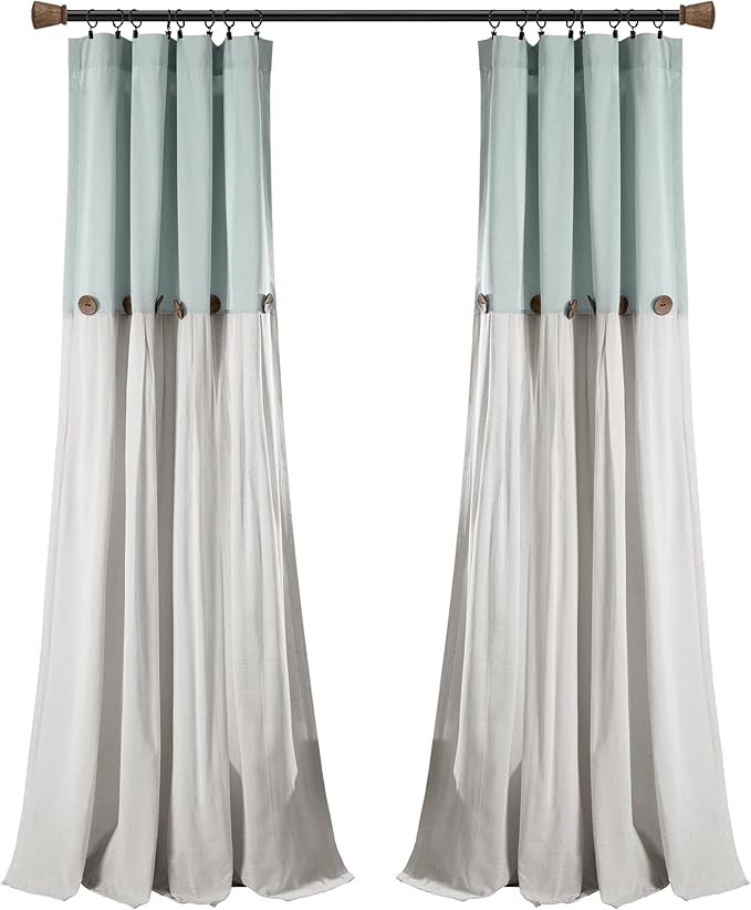 Lush Decor Linen Button Window Curtain Panel - Image 7