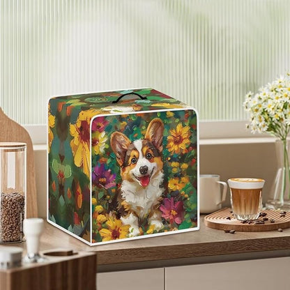 Mumeson Cartoon Corgi Coffee Maker Cover Mixers Small Kitchen Machine Cover - Image 6