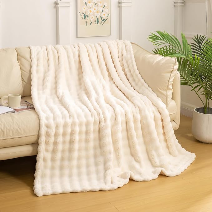 YUSOKI Luxury 3D Bubble Throw Blanket 2lb, All Ages, Home Decoration by YUSOKI