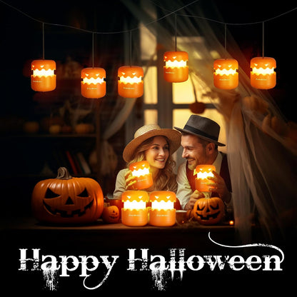 EverBrite 6-Pack Halloween Pumpkin Lantern, Collapsible Jack O Lantern