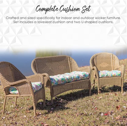 RSH Décor: Tufted Wicker Loveseat Cushion | Indoor/Outdoor All Weather - Image 4