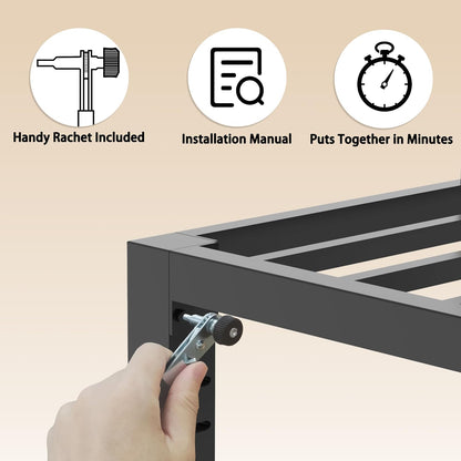 fuiobyvv king bed frames,18 inch heavy duty metal, package contents