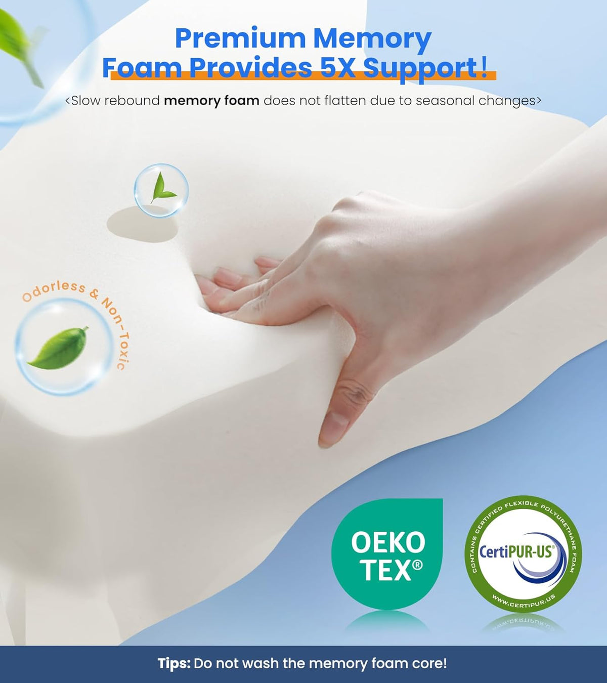 ultra pain relief cooling pillow for neck support, package contents
