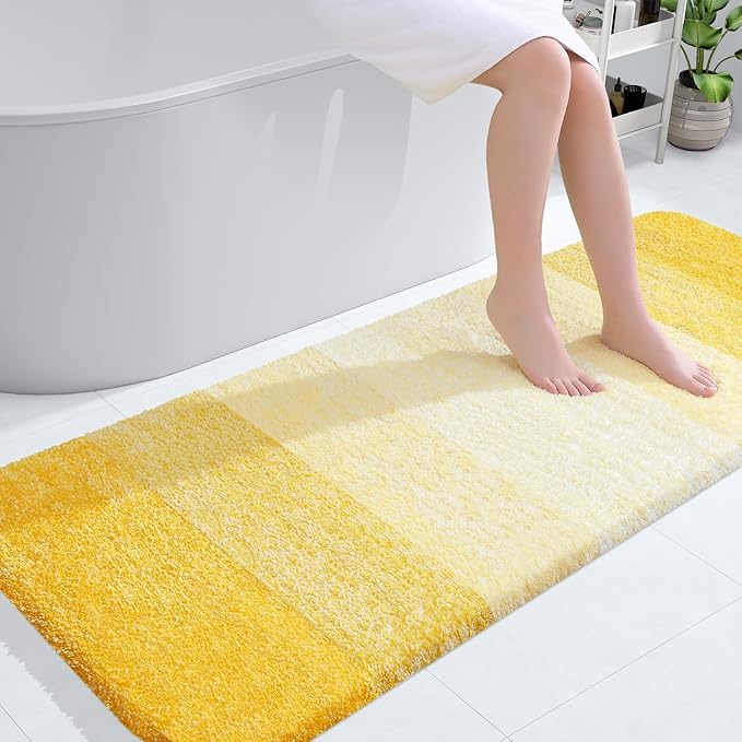 OLANLY Bathroom Runner Rugs 54x24, Extra Soft Absorbent Microfiber Bath Rugs by OLANLY