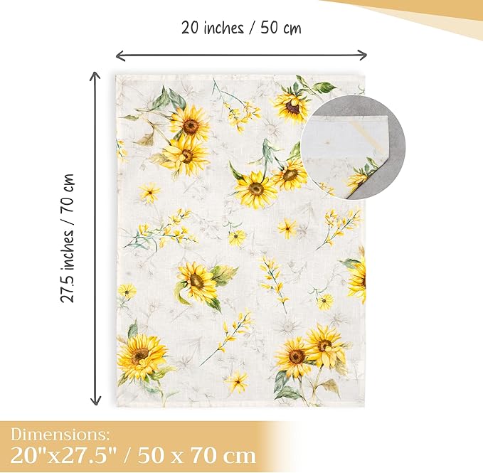 Maison d' Hermine Kitchen Towels Set of 3 100% Cotton 27.50" x 20" Reusable - Image 5