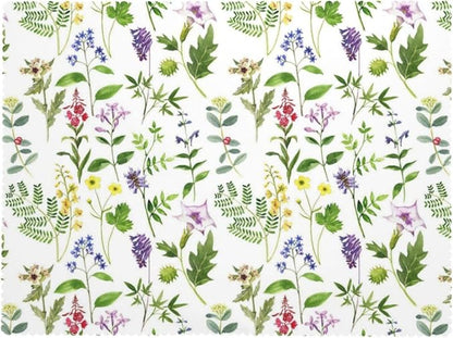 Botanical Tablecloth Green Herbs Plants Flowers Leaves Watercolor Natural Table - Image 7