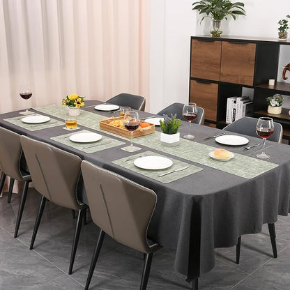 Table Runners 55 Inches Long, Dual-Sided Faux Leather Farmhouse Table Runner - Image 6