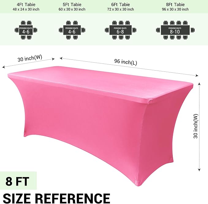 Obstal 6 Pack Stretch Spandex Table Covers - Image 4