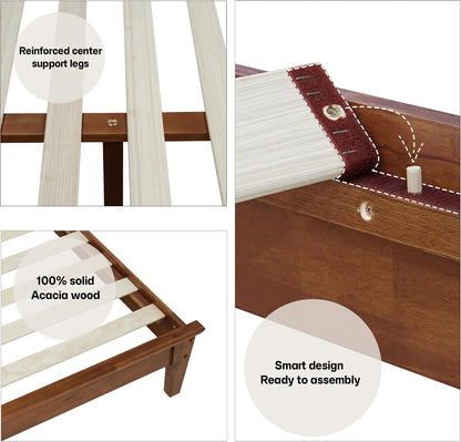acacia kaylin bed frame with headboard solid wood, package contents