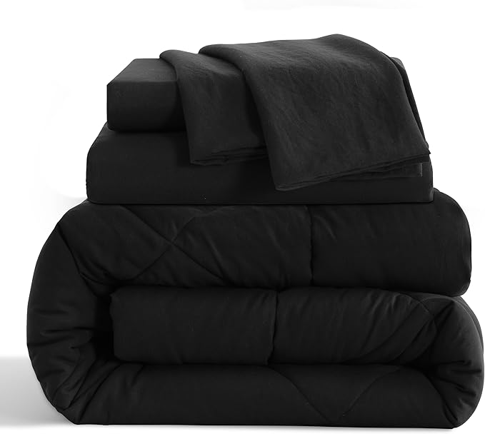 NTBAY Twin Comforter Set with Sheets, 5 Pieces Soft and Breathable Twin Bedding - Image 2