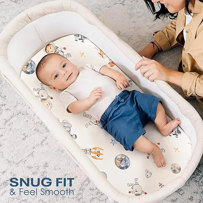 Stretchy Ultra Soft Fitted Bassinet Sheet Set 2 Pack, Universal Fit - Image 7