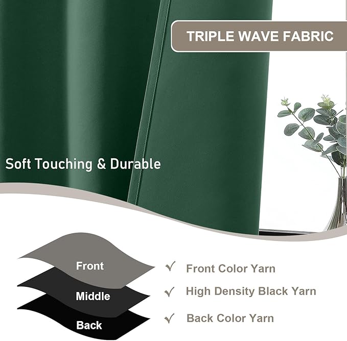 Gwine Kitchen Curtains for Small Window Treatment, Light Filtering Short Cafe - Image 4