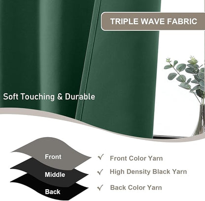 Gwine 24 Inch Length Kitchen Curtains Sets, Light Filtering Half Window Short - Image 4