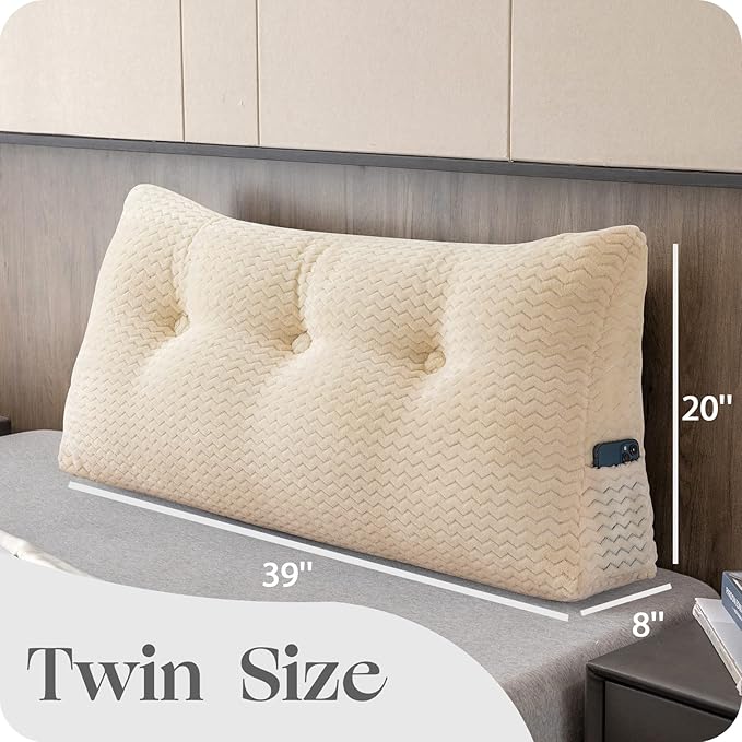 Large Bolster Triangular Headboard Wedge Backrest Positioning Support Bed Rest - Image 2
