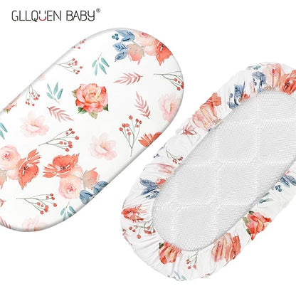 Gllquen Baby Bassinet Sheets 4 Pack, Breathable Cozy Fitted Mattress Sheet - Image 9