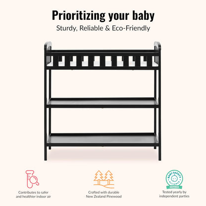 dream on me emily changing table with two, side view