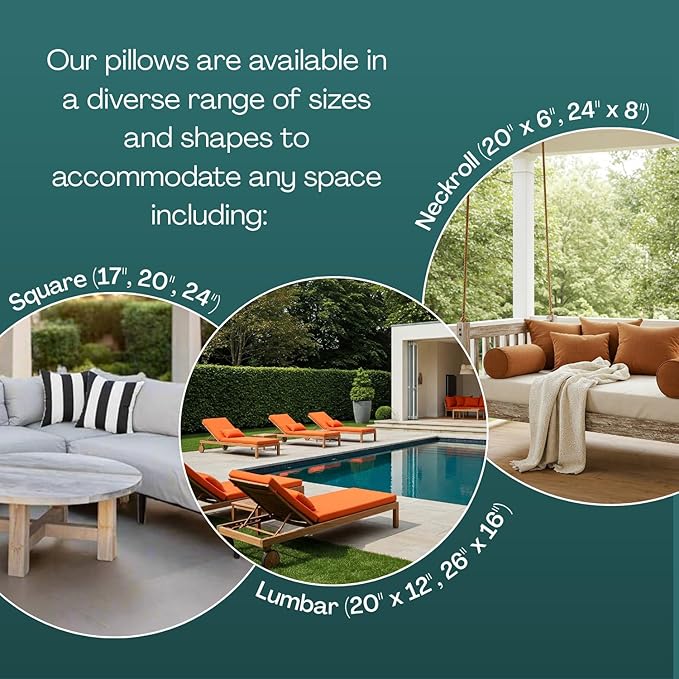 RSH DECOR: Lumbar Throw Pillows Set of 2 | 20” x 12" | All-Weather Spun Fabric - Image 6
